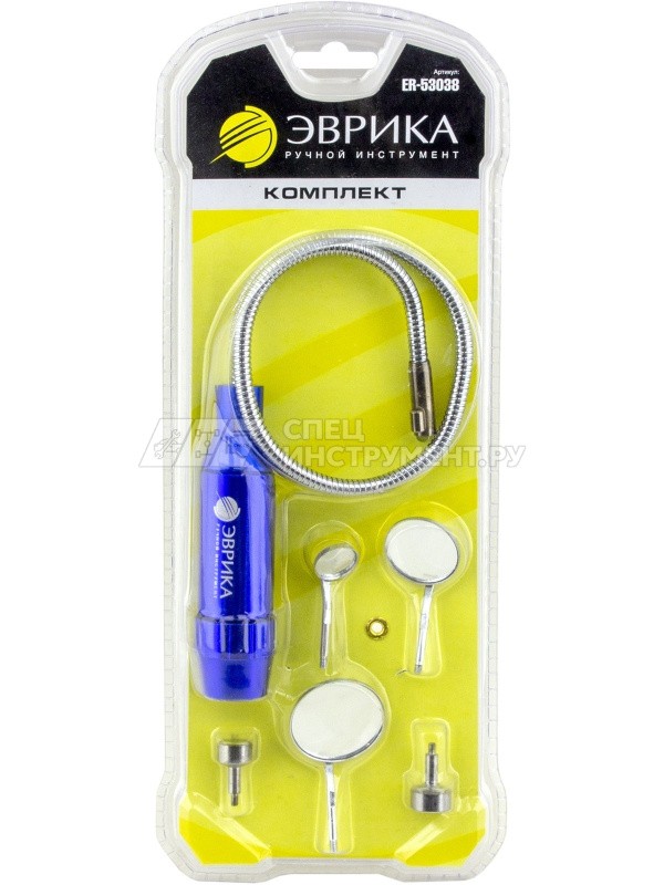 Набор магнит гибкий 480мм с подсветкой и насадками ЭВРИКА ER-53038