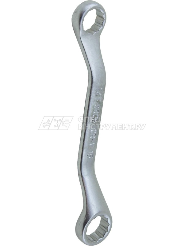 Ключ накидной отогнутый 45° 14*15 мм (мини) 