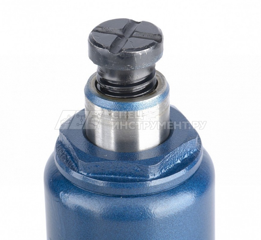 Домкрат гидравлический бутылочный, 6 т, h подъема 216–413 мм, в пласт, кейсе