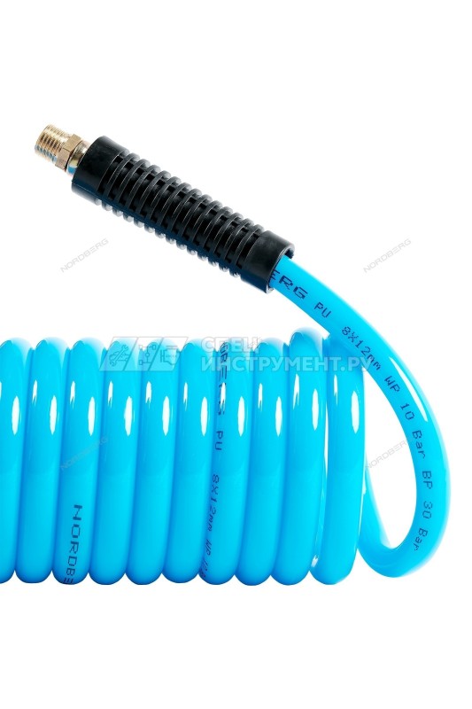 NORDBERG ШЛАНГ HS0816PU воздушный спиральный полиуретановый ?8х12мм, 16м