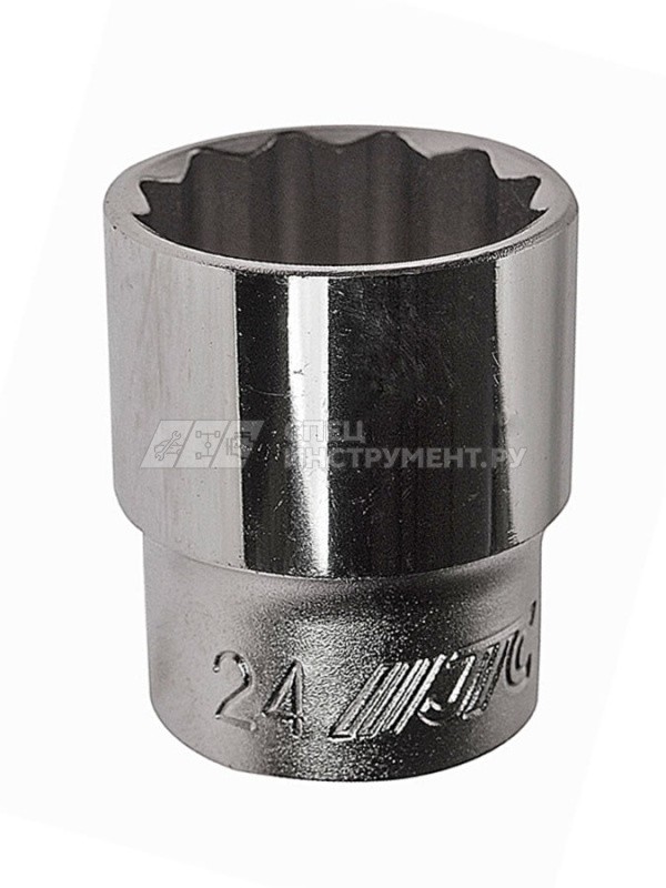 Головка торцевая 12-гранная 1/2" х 24мм, длина 38мм