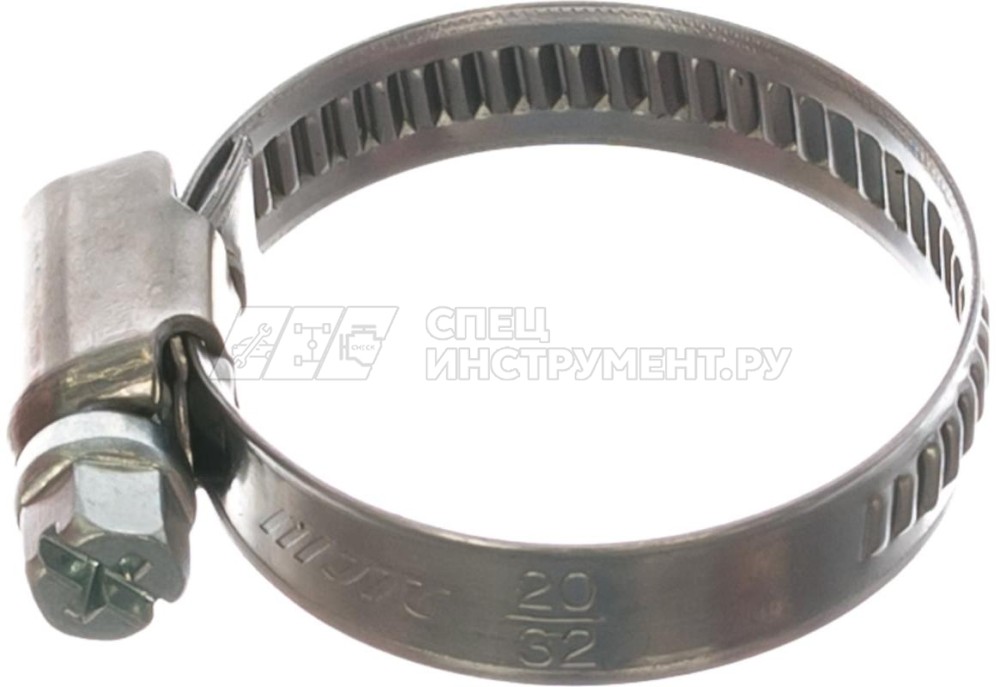 Хомут червячный 20-32мм (нержавеющая сталь)