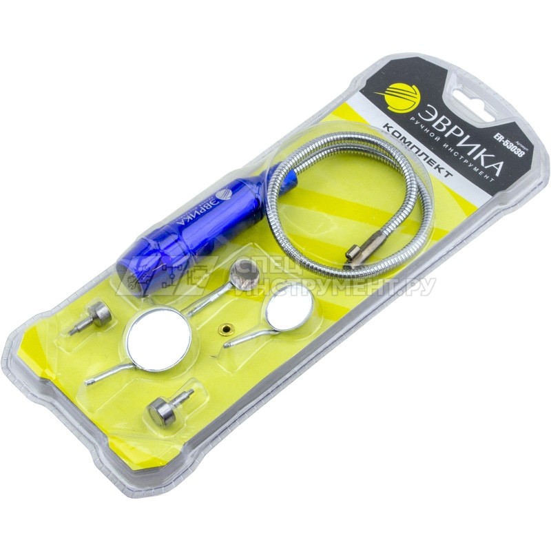 Набор магнит гибкий 480мм с подсветкой и насадками ЭВРИКА ER-53038