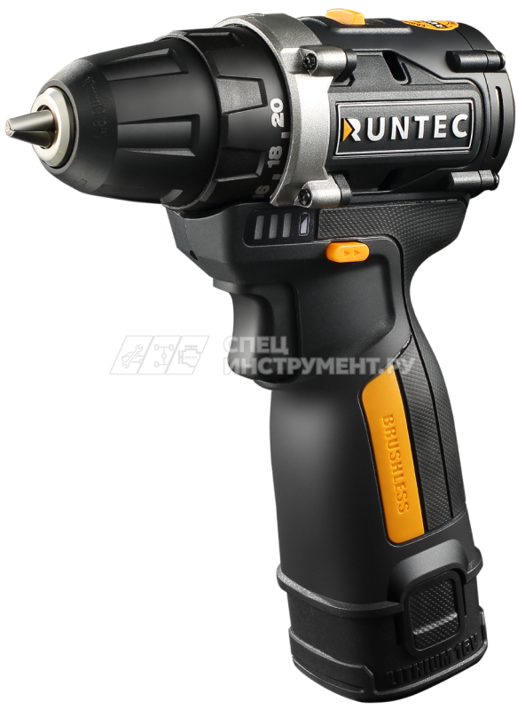 Дрель-шуруповерт аккумуляторная RUNTEC PRO 10 мм,16В, 2*2Ач, 45Нм