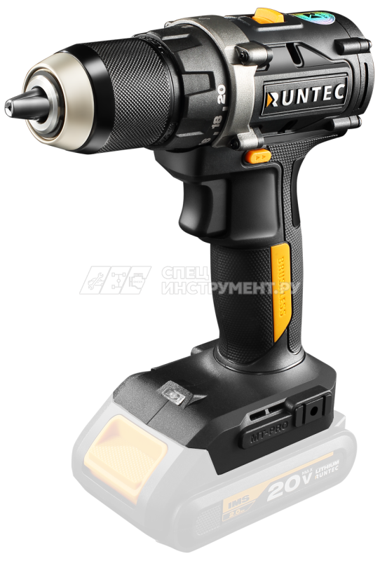 Дрель-шуруповерт аккумуляторная RUNTEC PRO 13 мм, 20В, 55Нм