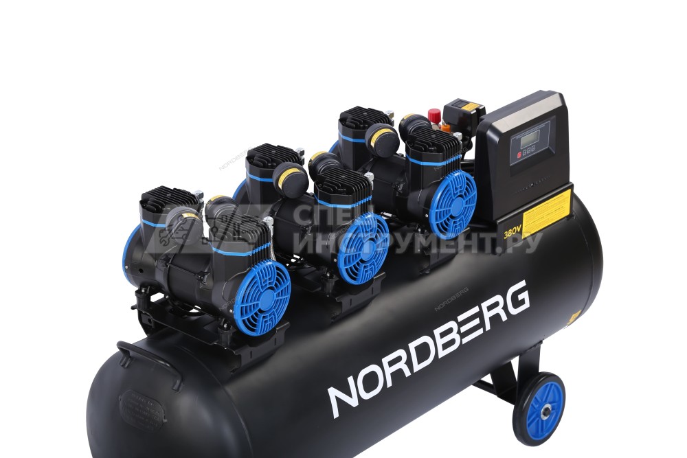 Компрессор безмасляный 380 В, ресивер 160 л, 750 л/мин