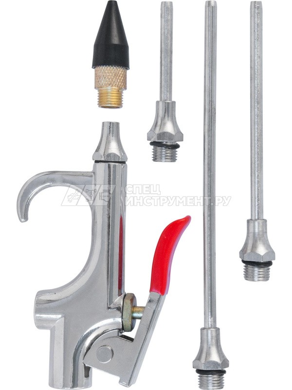 Пистолет продувочный с насадками в наборе, 5 предметов