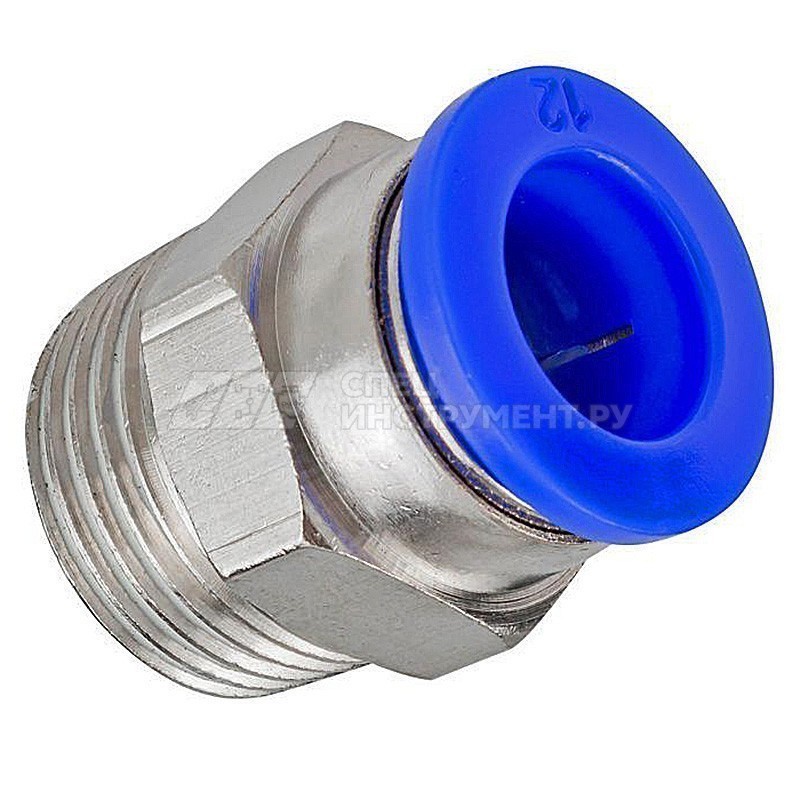 Фитинг для пластиковых трубок 8мм с наружной резьбой 1/2"