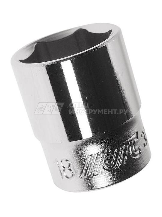 Головка 6-гранная 3/8" 18мм, длина 30мм