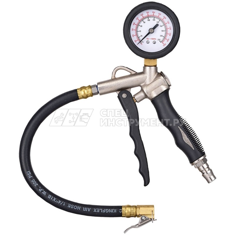 Шинный манометр 3 в 1 c поворотным шлангом 360
