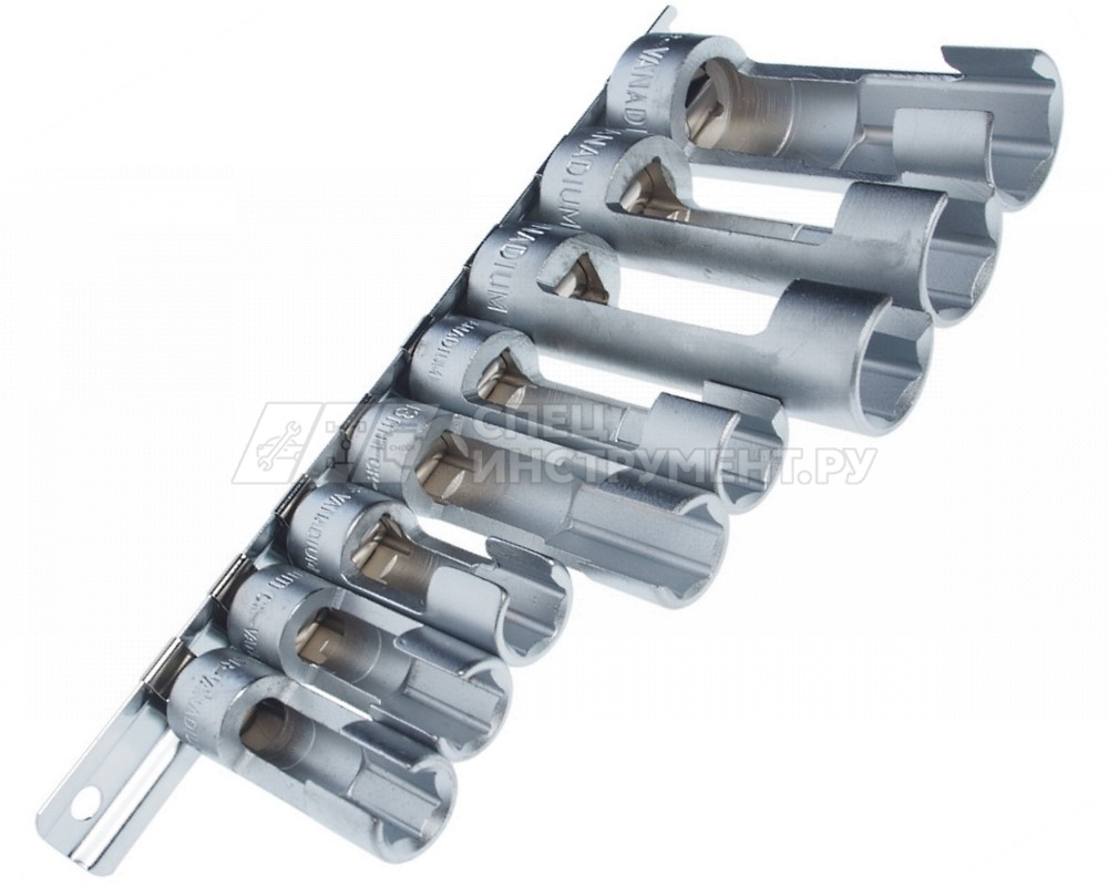 Набор глубоких разрезных головок 3/8" DR: 10, 11, 12, 13, 14mm, 1/2" DR: 17, 19, 21mm