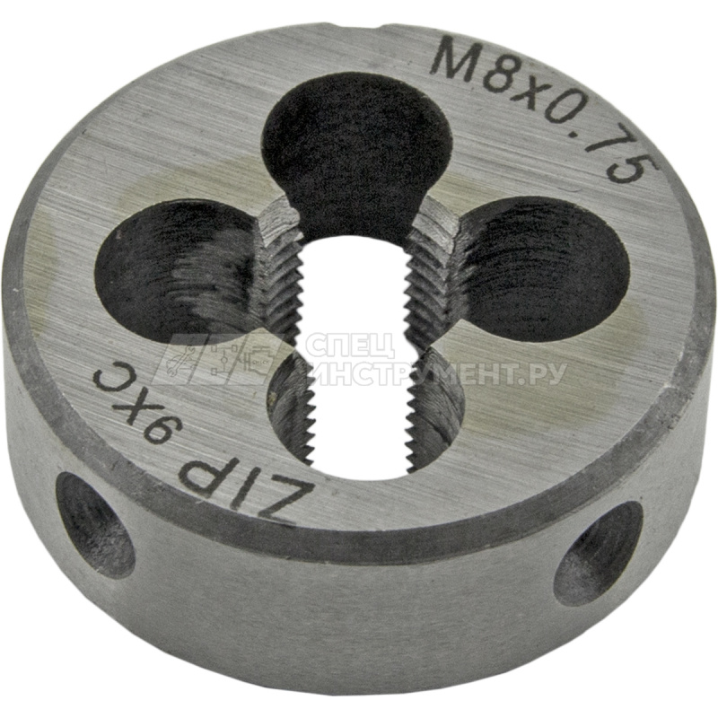 Плашка М8x0.75, сталь 9ХС