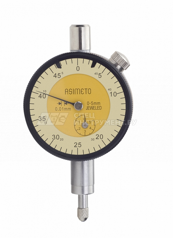 Индикатор часового типа 0,01 мм, 0-5 мм, Ø 42 мм