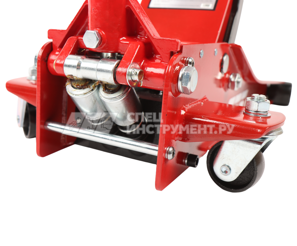 Домкрат подкатной гидравлический двухпоршневой низкопрофильный 3т (h min-75мм. h max-505мм) GTE /1