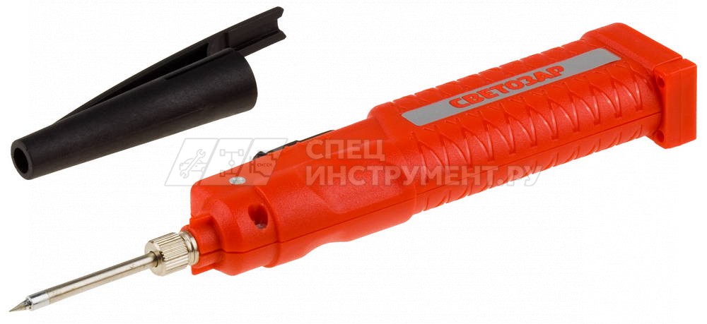 Паяльник СВЕТОЗАР беспроводной на батарейках, высокотемпературное жало, 3xAA