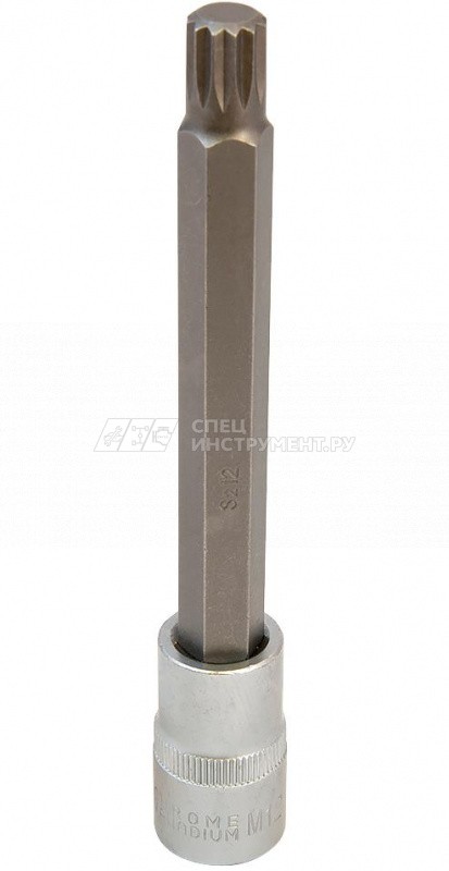 Головка с длинной вставкой SPLINE 1/2" M12x140мм для болтов ГБЦ "AV Steel"AV-920085