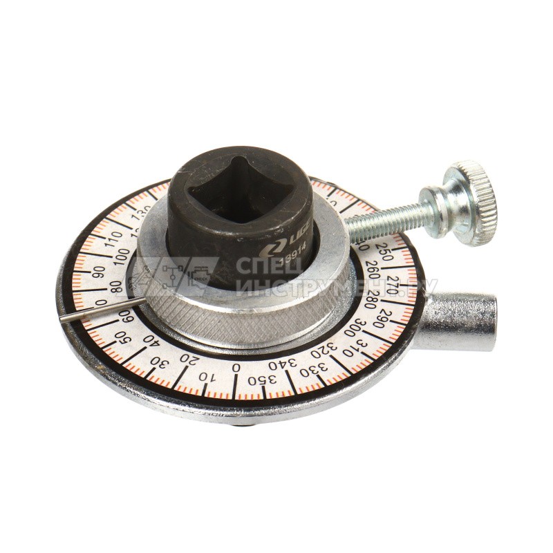 Шкала доворотная стальная с магнитным креплением и зажимом 1/2" (0-360°, цена деления 2°, длина: с магнитом 439мм, с зажимом 545мм) LG-13914 LIGE /1/2