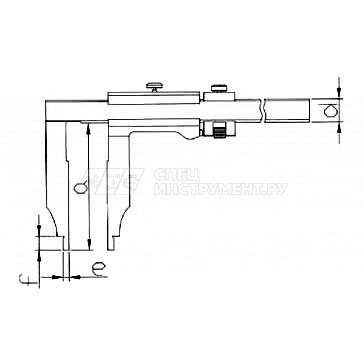 Штангенциркуль нониусный 0,02 мм, 0-300 мм, губки 75 мм, подвижная рамка сборная
