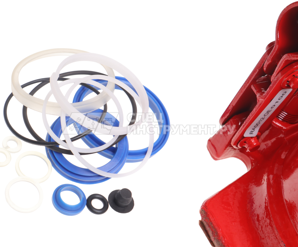 Домкрат гидравлический бутылочный низкопрофильный с двумя штоками 10т (h min-125мм, h max-215мм, ход штока-90мм) GTE /1/6