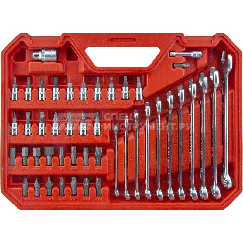 Набор инструментов 1/4" & 1/2" 6-гранный (в кейсе) 92пр.
