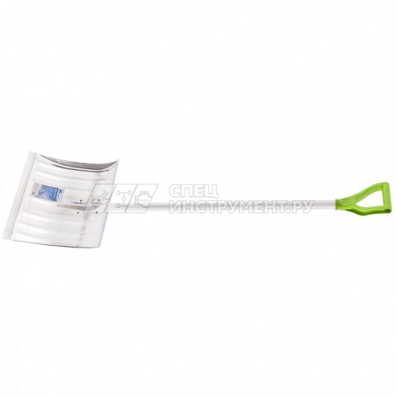 Лопата снеговая алюминиевая, 430 х 370 мм, металлический черенок Россия