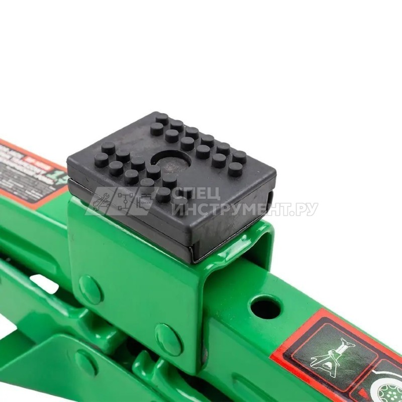 Домкрат RF-105B механический "ромб" с резиновой накладкой 1.5т(h min 110мм, h max 393мм, L-415мм)  ROCKFORCE /1 NEW