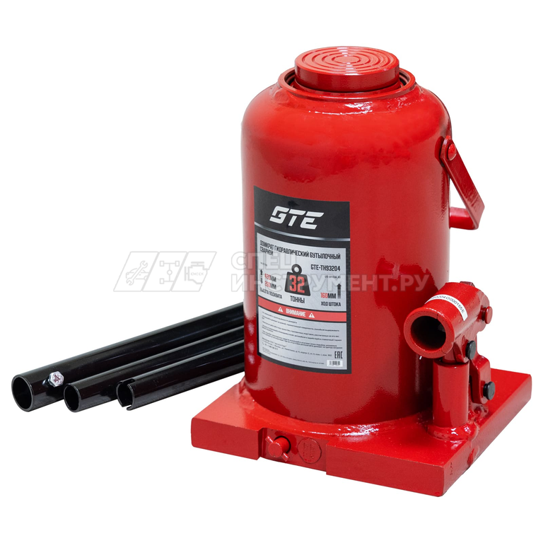 Домкрат гидравлический бутылочный 32т (h min-260мм, h max-420мм, ход штока-160мм) GTE /1/1