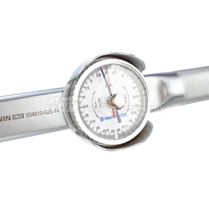 Динамометрический ключ 0-25 Нм, стрелочного типа, двусторонний, с приводным квадратом 1/4"