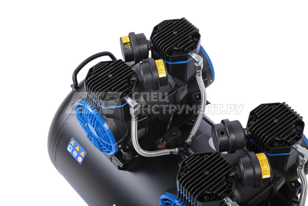 Компрессор безмасляный 220 В, ресивер 125 л, 500 л/мин