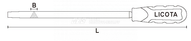 Напильник треугольный личной №2, 250 мм, с рукояткой