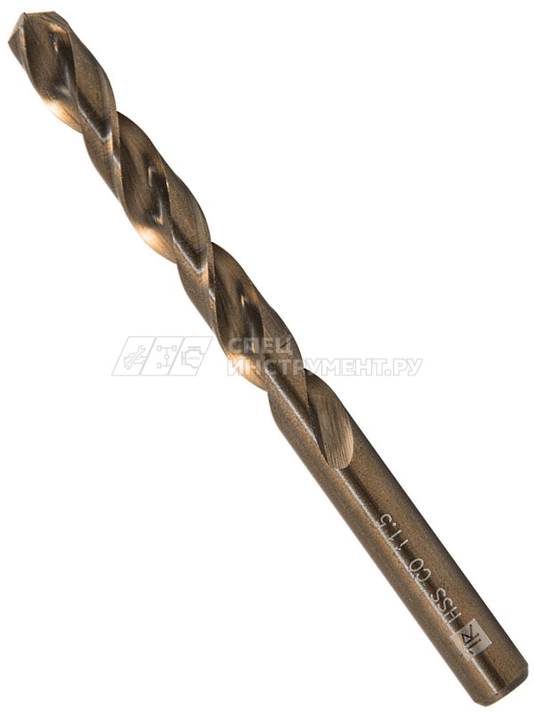 Сверло спиральное по металлу HSS Co в ПВХ упаковке, d4.4 мм
