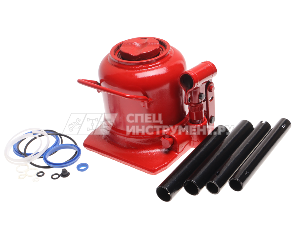 Домкрат гидравлический бутылочный низкопрофильный с двумя штоками 20т (h min-150мм, h max-245мм, ход штока-95мм) GTE /1/3