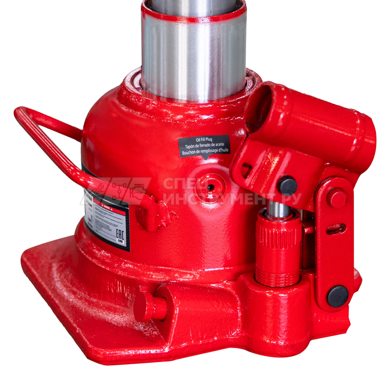 Домкрат гидравлический бутылочный низкопрофильный с двумя штоками 10т (h min-125мм, h max-215мм, ход штока-90мм) GTE /1/6