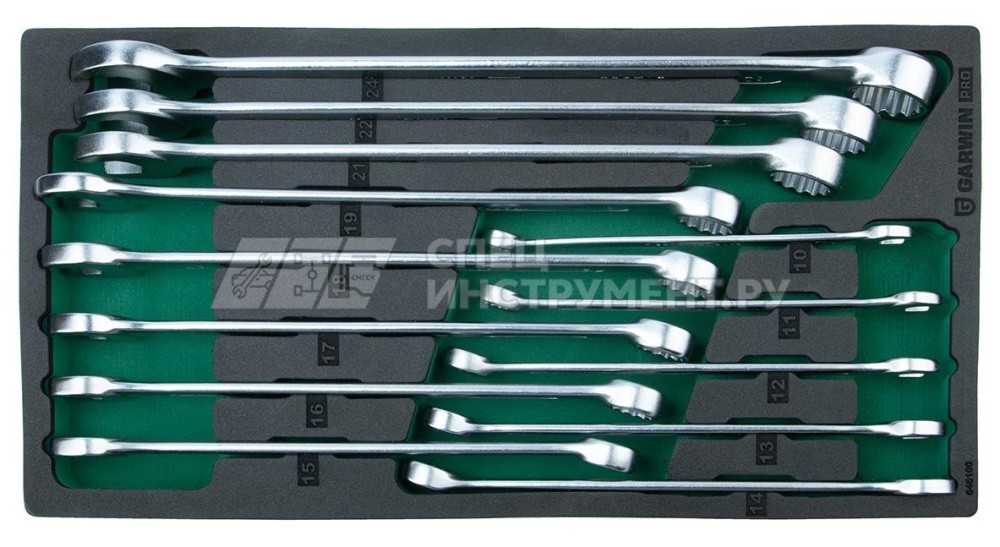 Набор ключей комбинированных удлиненных 13 пр. 10-24 мм в ложементе EVA