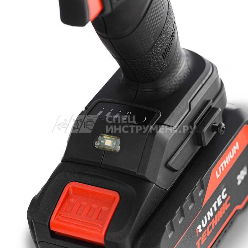 Гайковерт ударный аккумуляторный RUNTEC TECHNIC 3/4", 20В, 2*6Ач, 1400Нм