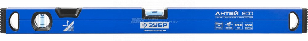 Уровень ЗУБР "ПРОФЕССИОНАЛ" "АНТЕЙ" с перископом, фрезерованная базовая поверхность, 60см, 2 цельные противоударные ампулы