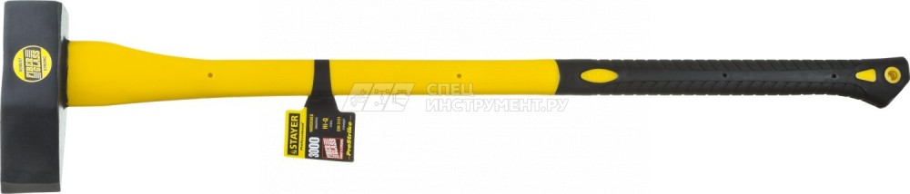 Колун STAYER "PROFESSIONAL" кованый с двухкомпонентной фиберглассовой рукояткой, 3кг/900мм