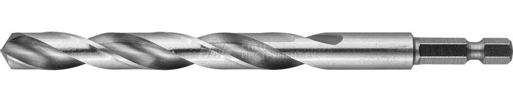 Сверло ЗУБР "ЭКСПЕРТ" по металлу шестигранный хвостовик 1/4", быстрорежущая сталь Р6М5, 8х117мм