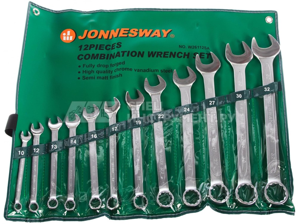 Набор ключей гаечных комбинированных в сумке, 10-32 мм, 12 предметов