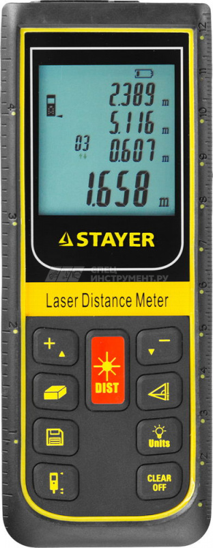 Дальномер STAYER "PROFESSIONAL" PRO-Control лазерный, дальность 100м, точность 2мм