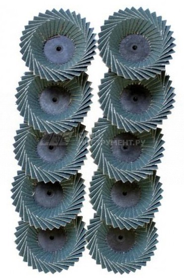 Круг абразивный циркониевый шлифовальный лепестковый 75мм (№100)(к-т 10шт)