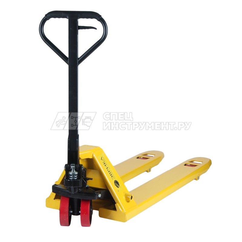 Тележка гидравлическая (рохля) ER-67005 ручная 5т (ручной спуск,длина вил 1200мм,колеса:полиуритан, min 85мм.max 200мм) ЭВРИКА