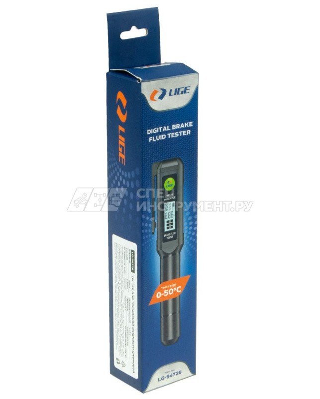 Тестер для тормозной жидкости цифровой (DOT3/DOT4/DOT5.1) (4-30mA, 1-1.5V, 1хААА) LG-94726 LIGE