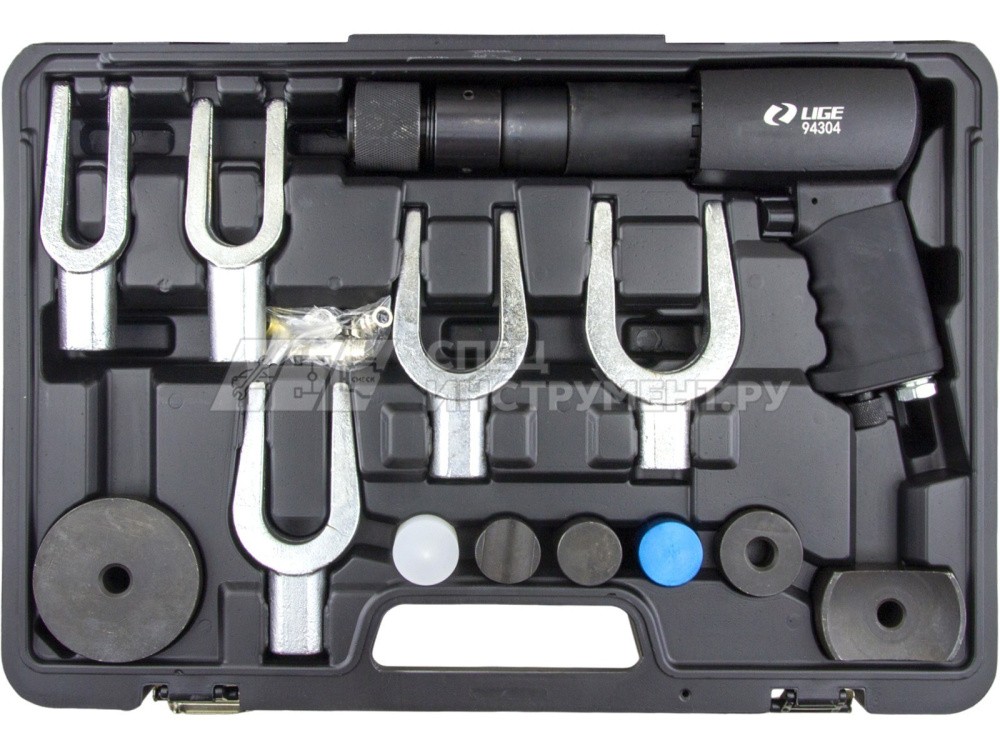 Пневмомолоток многофункциональный 25пр., (ход 10мм, 2100 ударов/мин, 6bar, NTP 1/4") в кейсе LG-94304 LIGE /1 NEW