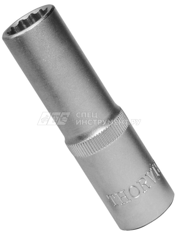 Головка торцевая глубокая 12-гранная 1/4"DR, 6 мм