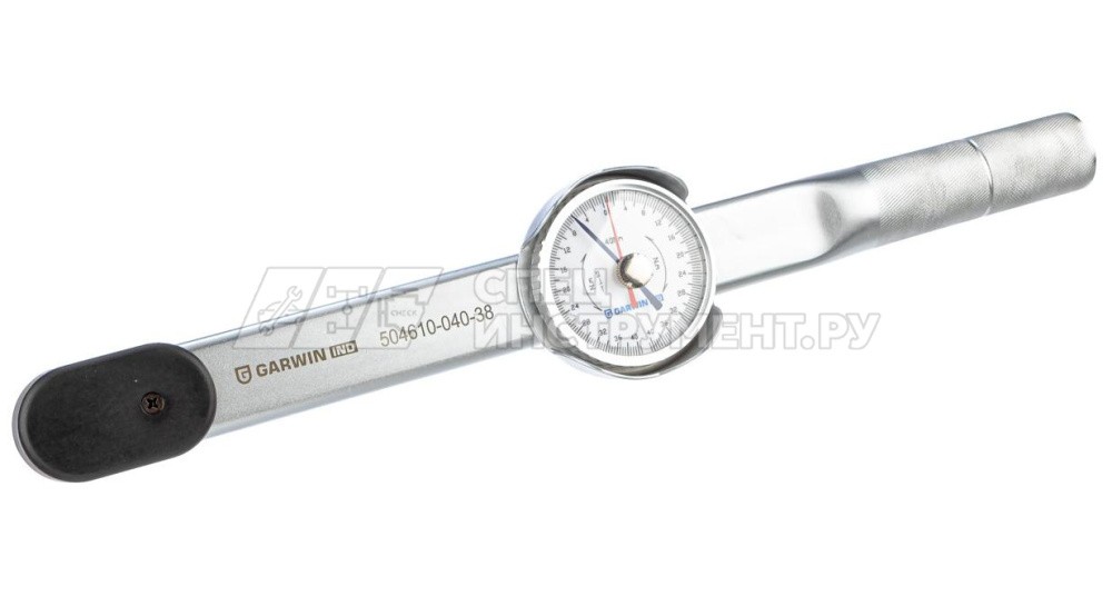 Динамометрический ключ 0-40 Нм, стрелочного типа, двусторонний, с приводным квадратом 3/8"