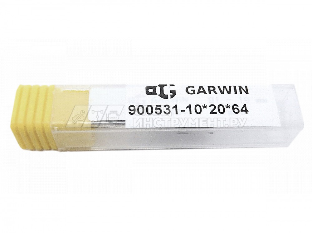 Борфреза цилиндрическая с торцевыми зубьями 10x20x64 мм, VHM, AL, форма B