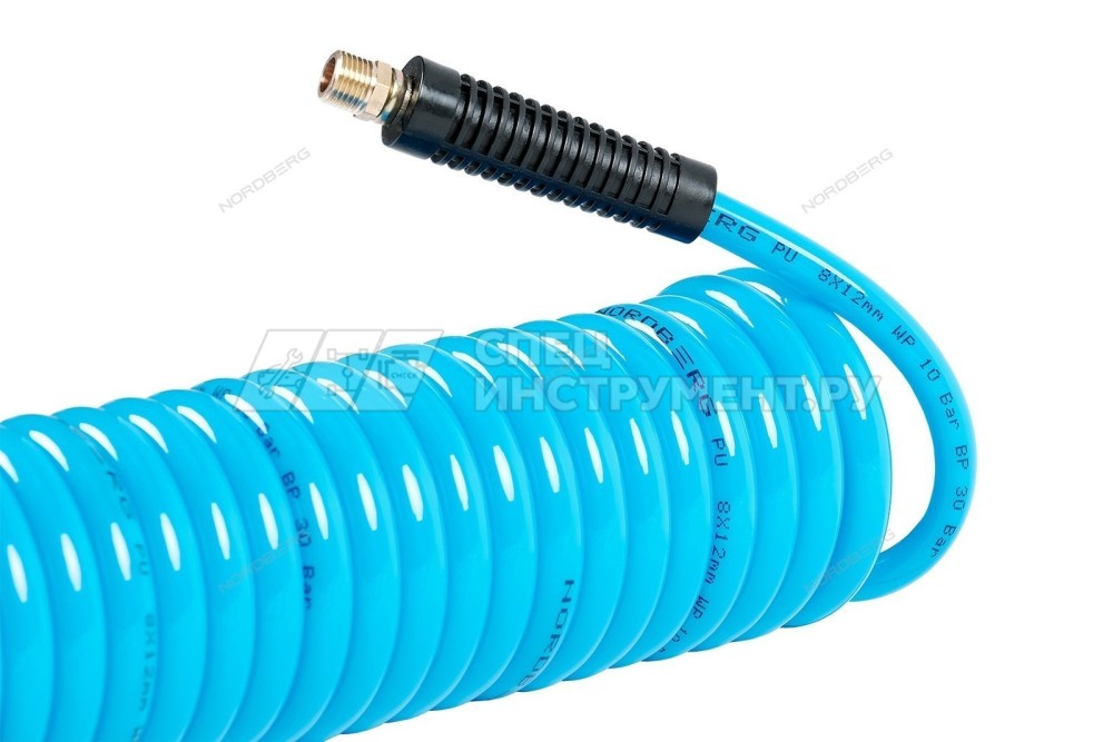 NORDBERG ШЛАНГ HS0816PU воздушный спиральный полиуретановый ?8х12мм, 16м