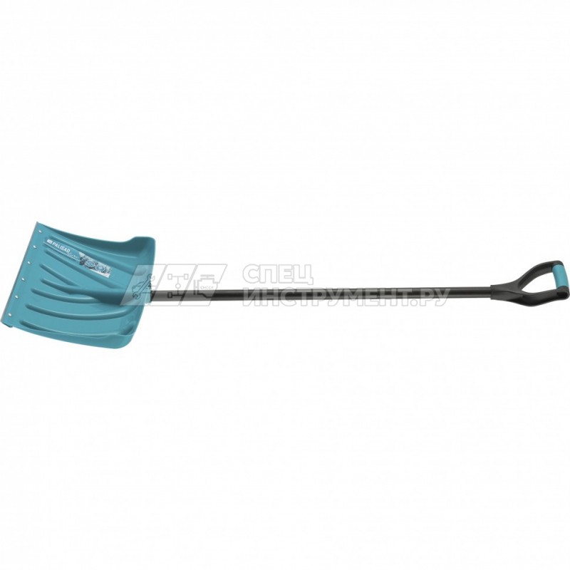 Лопата для уборки снега пластиковая LUXE,460х335х1300 мм, металлопластиковый черенок// Palisad