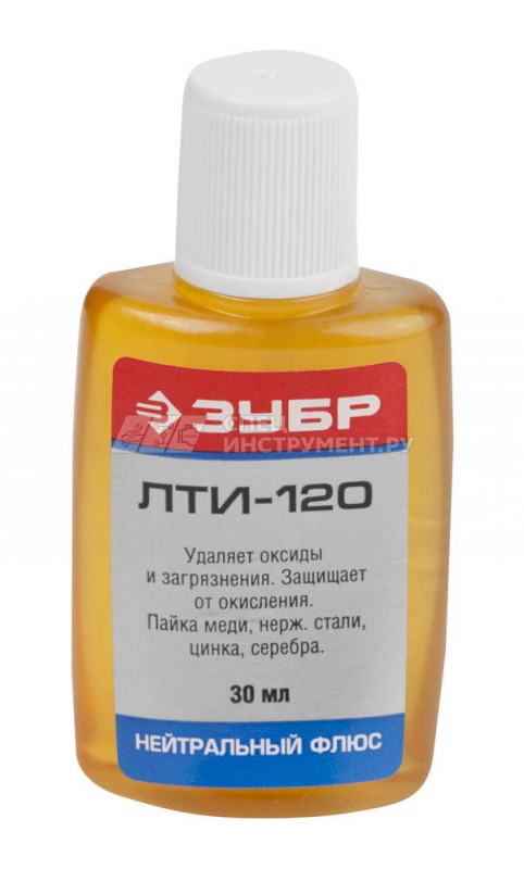 Флюс ЗУБР ЛТИ-120, пластиковый флакон, 30мл